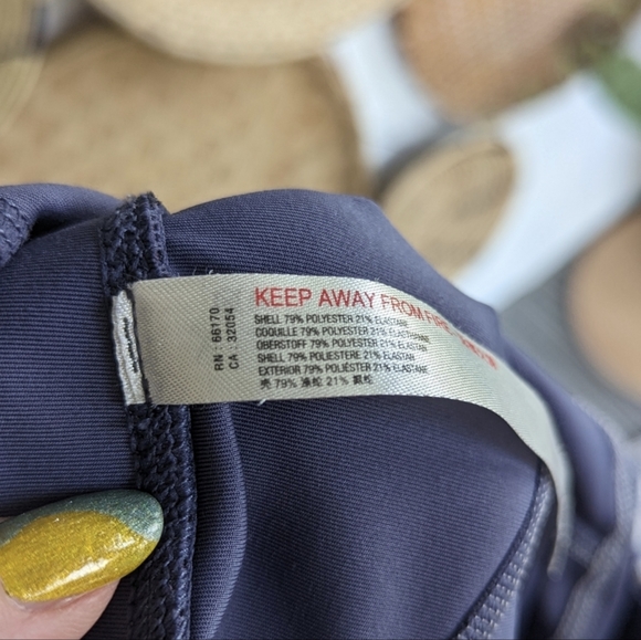 Free People Medium FP Movement You're A Peach Leggings Blue Stretchy Athletic - Picture 14 of 15